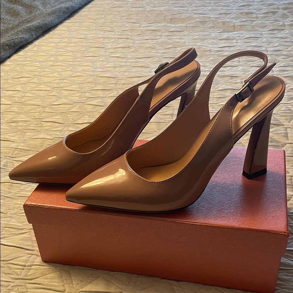 Elegant Nude Slingback Heels